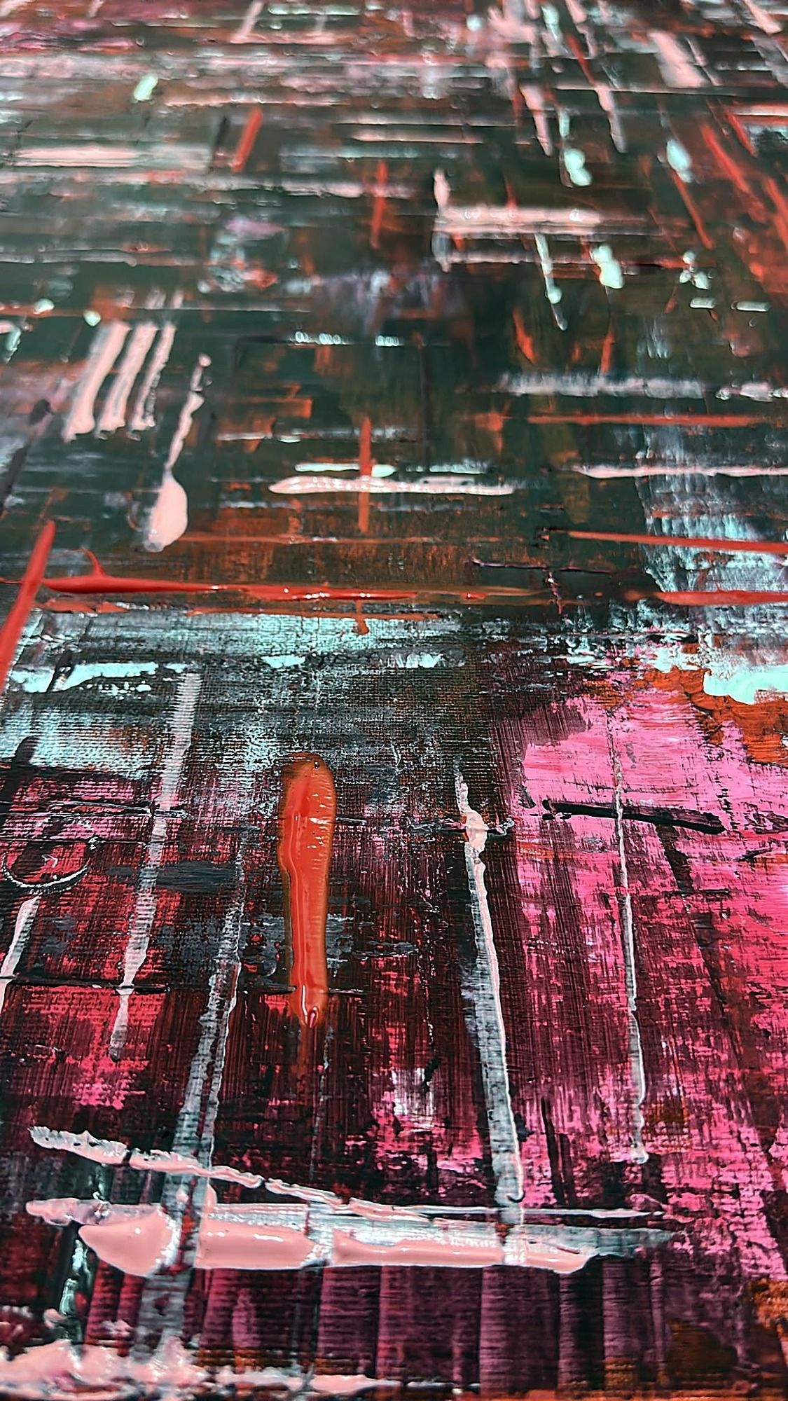 Stigma Rosso, 2026, by EMSI — detail of the surface